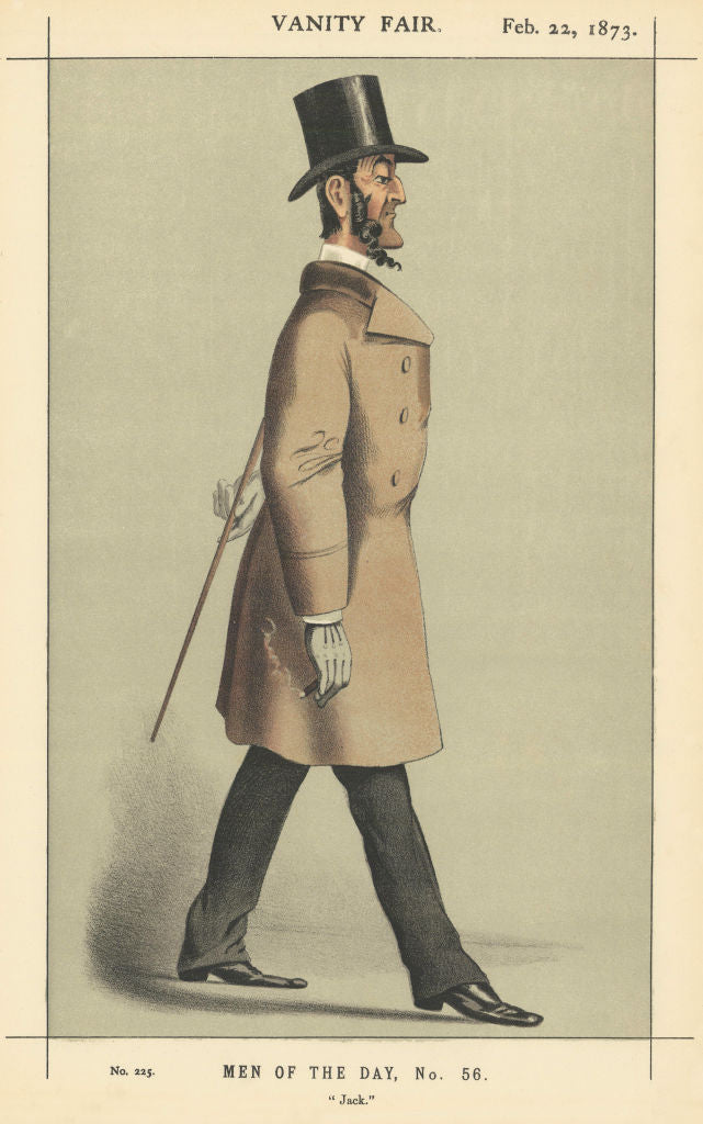 VANITY FAIR SPY CARTOON Sir Jack Karslake. Law. By Lyall 1873 old print